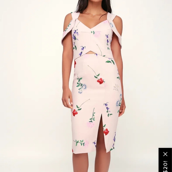 NWT Elliatt Floral Midi Dress - Picture 1 of 14